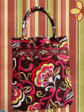 Y2K Whimsygoth Vera Bradley Puccini Brown Floral Tote